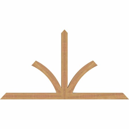 Ekena Millwork Richland Timber Gable Bracket, Western Red Cedar, 72"W x 39"H x 3 1/2"D x 3 1/2"F, 13/12 Pitch GBW072X39X0404RIC00SWR